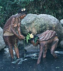 Dani tribe – Papua highlands – Irian Jaya – Women in solty water